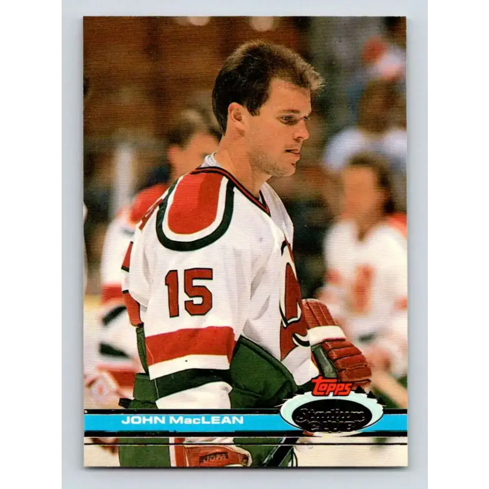 1991-92 Topps Stadium Club #144 John MacLean NM-MT New Jersey Devils Hockey Card - Hockey Card Single