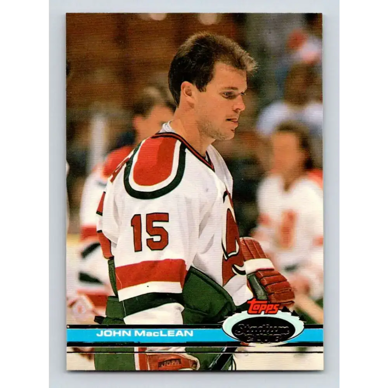 1991-92 Topps Stadium Club #144 John MacLean NM-MT New Jersey Devils Hockey Card - Hockey Card Single