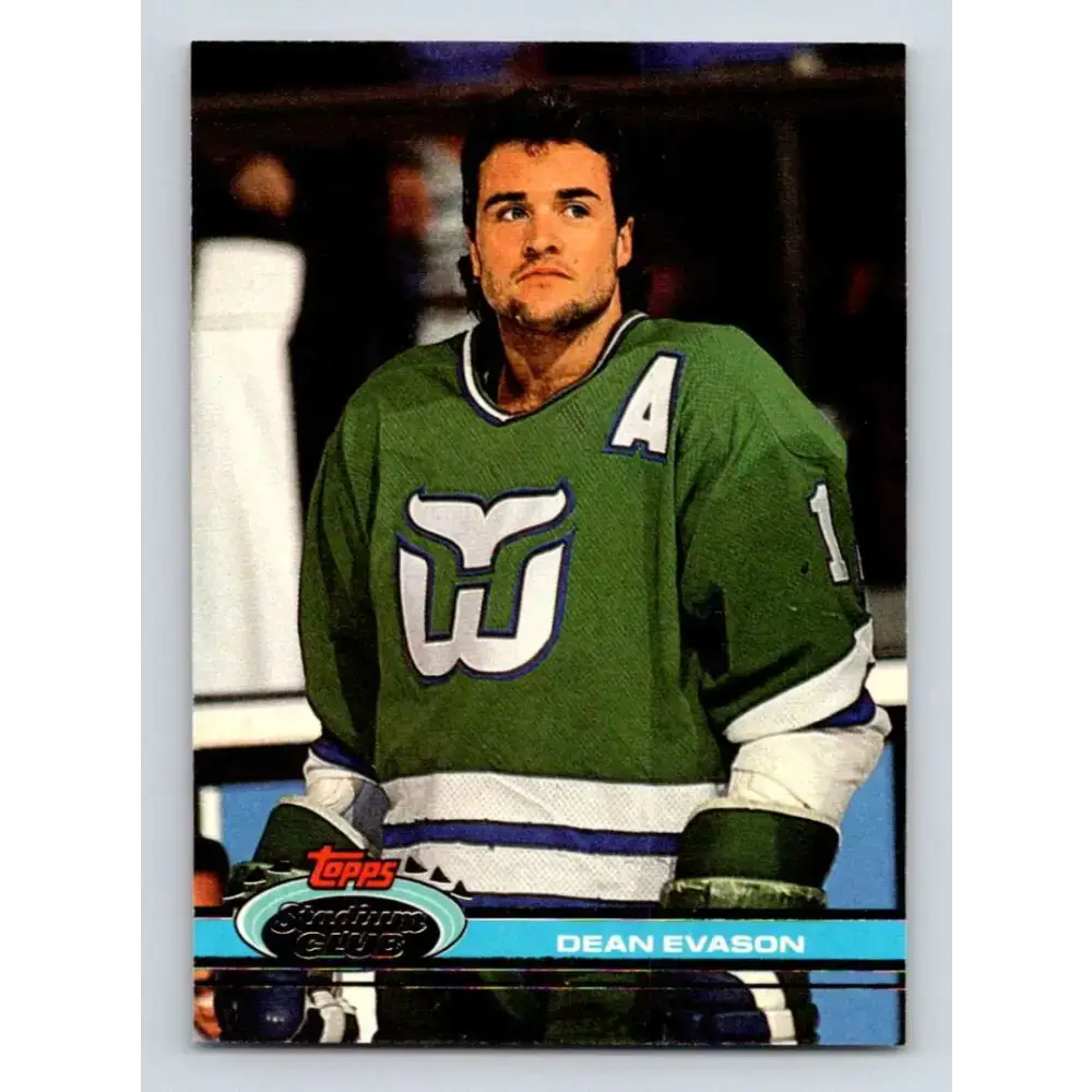 1991-92 Topps Stadium Club #145 Dean Evason NM-MT Hartford Whalers Hockey Card - Hockey Card Single