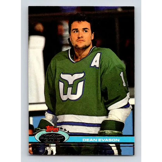 1991-92 Topps Stadium Club #145 Dean Evason NM-MT Hartford Whalers Hockey Card - Hockey Card Single