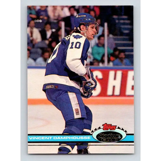 1991-92 Topps Stadium Club #146 Vincent Damphousse NM-MT Toronto Maple Leafs Hockey Card - Hockey Card Single