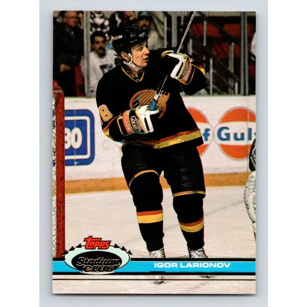 1991-92 Topps Stadium Club #150 Igor Larionov NM-MT Vancouver Canucks Hockey Card - Hockey Card Single