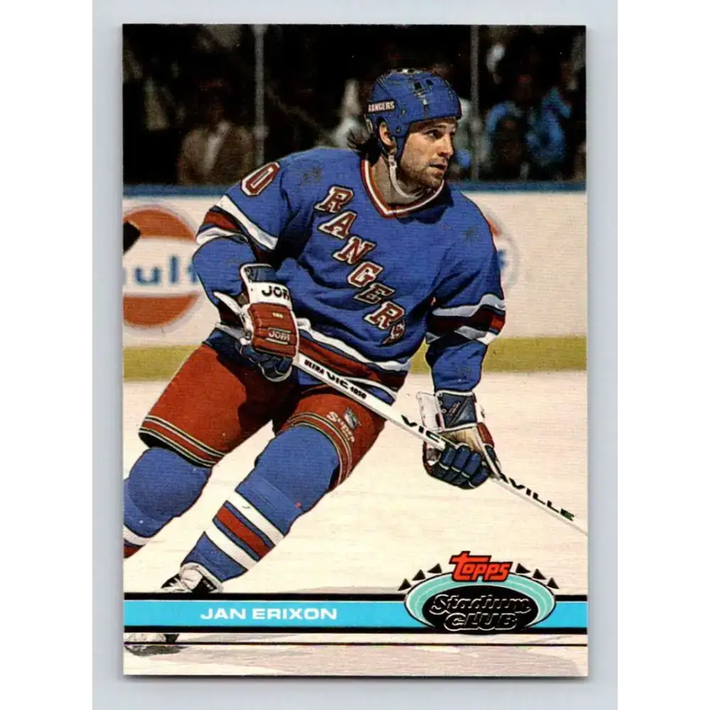 1991-92 Topps Stadium Club #151 Jan Erixon NM-MT New York Rangers Hockey Card - Hockey Card Single