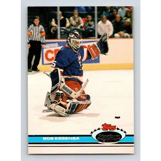1991-92 Topps Stadium Club #152 Bob Essensa NM-MT Winnipeg Jets Hockey Card - Hockey Card Single
