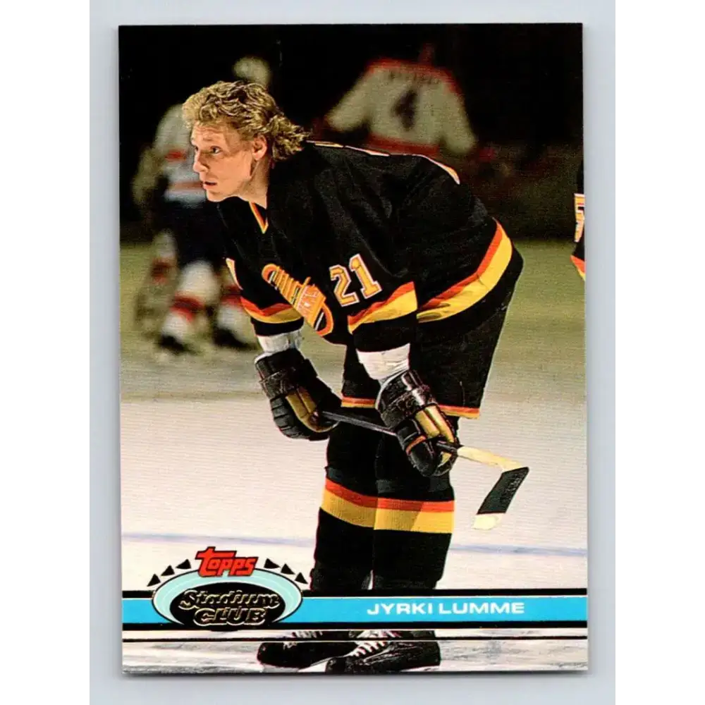 1991-92 Topps Stadium Club #154 Jyrki Lumme NM-MT Vancouver Canucks Hockey Card - Hockey Card Single