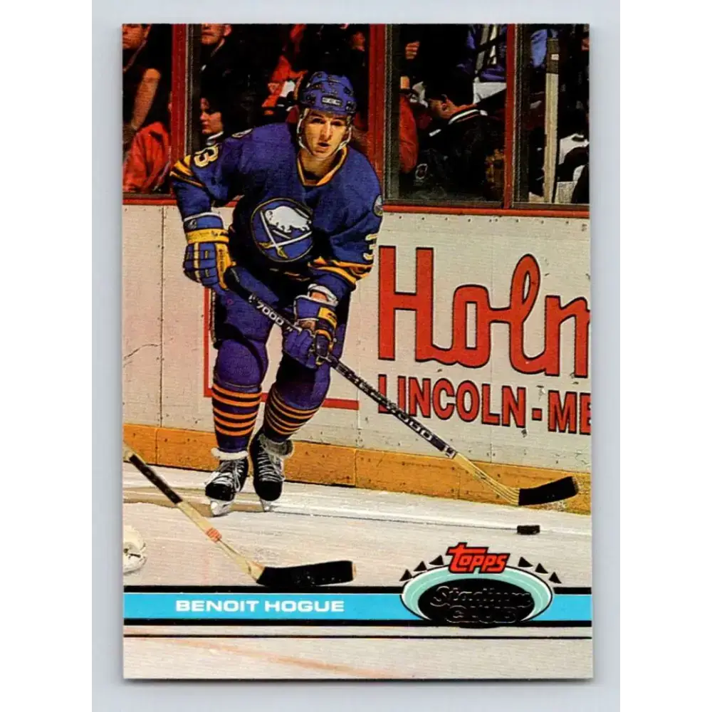 1991-92 Topps Stadium Club #157 Benoit Hogue NM-MT Buffalo Sabres Hockey Card - Hockey Card Single