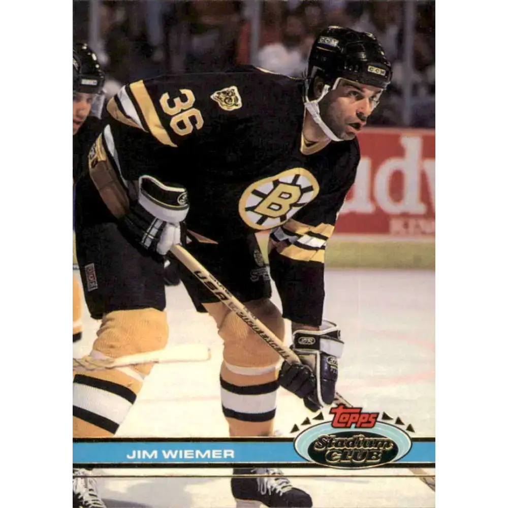 1991-92 Topps Stadium Club #16 Jim Wiemer NM-MT Boston Bruins Hockey Card - Hockey Card Single