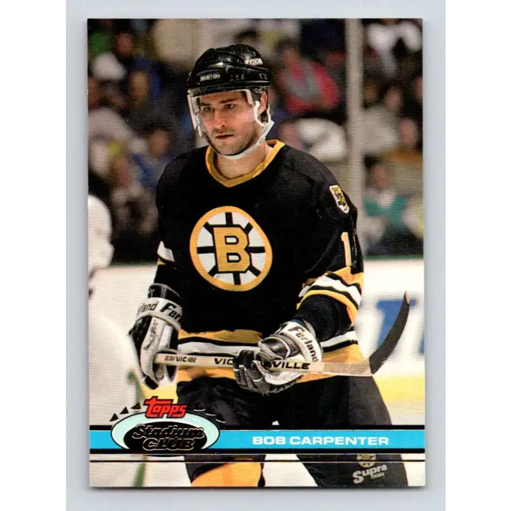 1991-92 Topps Stadium Club #161 Bob Carpenter NM-MT Boston Bruins Hockey Card - Hockey Card Single