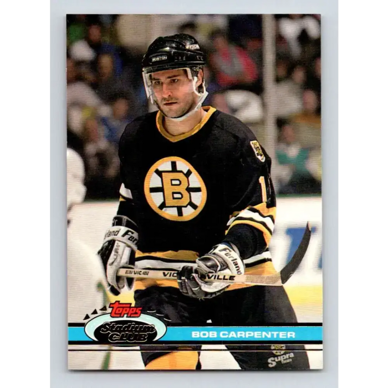 1991-92 Topps Stadium Club #161 Bob Carpenter NM-MT Boston Bruins Hockey Card - Hockey Card Single