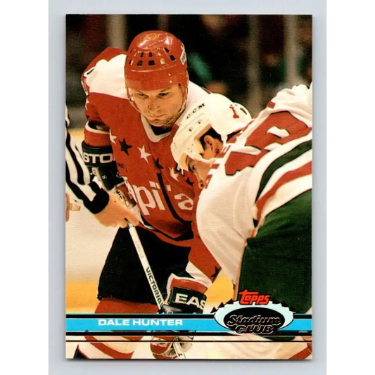 1991-92 Topps Stadium Club #164 Dale Hunter NM-MT Washington Capitals Hockey Card - Hockey Card Single