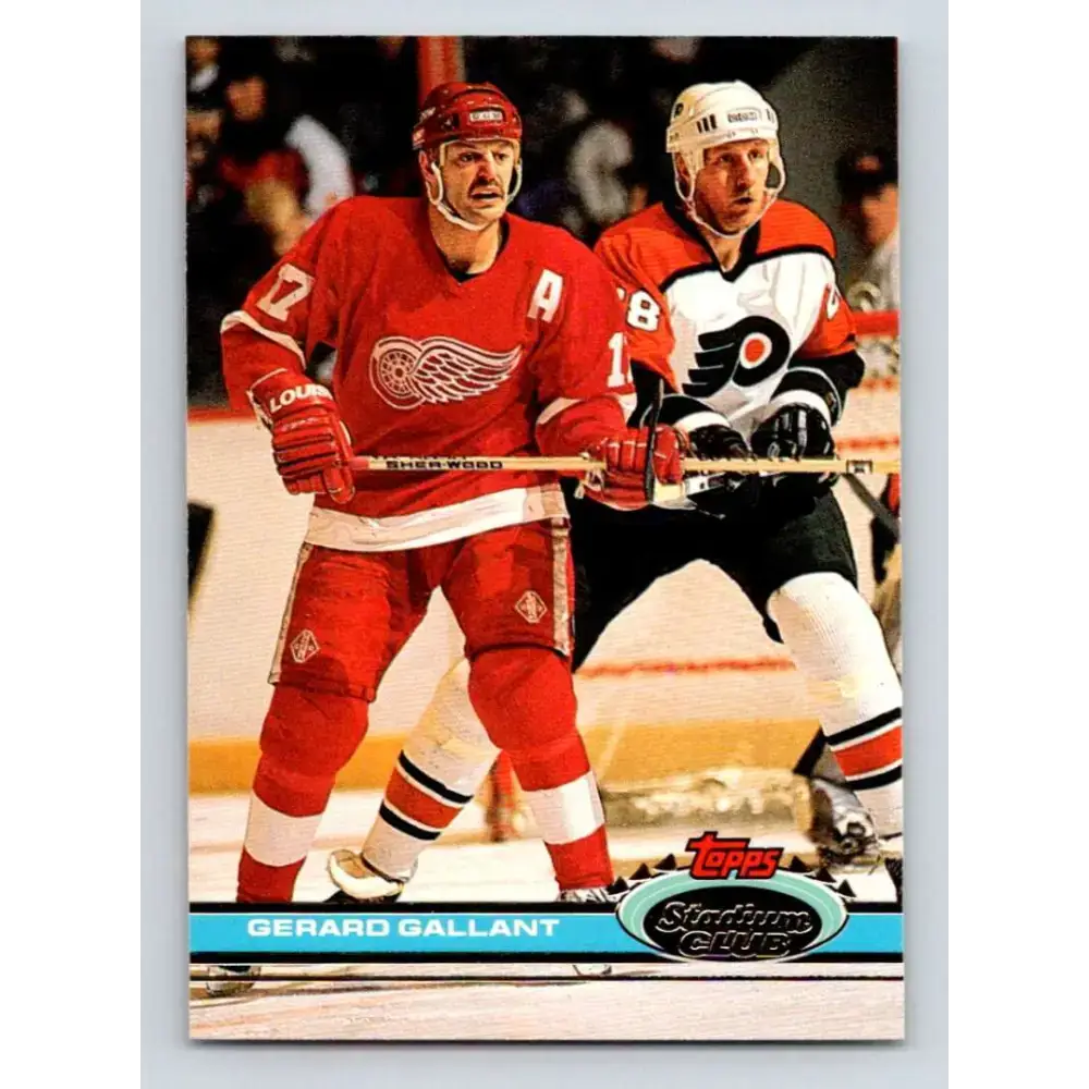 1991-92 Topps Stadium Club #165 Gerard Gallant NM-MT Detroit Red Wings Hockey Card - Hockey Card Single