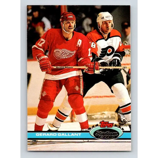 1991-92 Topps Stadium Club #165 Gerard Gallant NM-MT Detroit Red Wings Hockey Card - Hockey Card Single