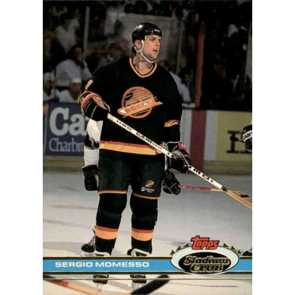 1991-92 Topps Stadium Club #17 Sergio Momesso NM-MT Vancouver Canucks Hockey Card - Hockey Card Single