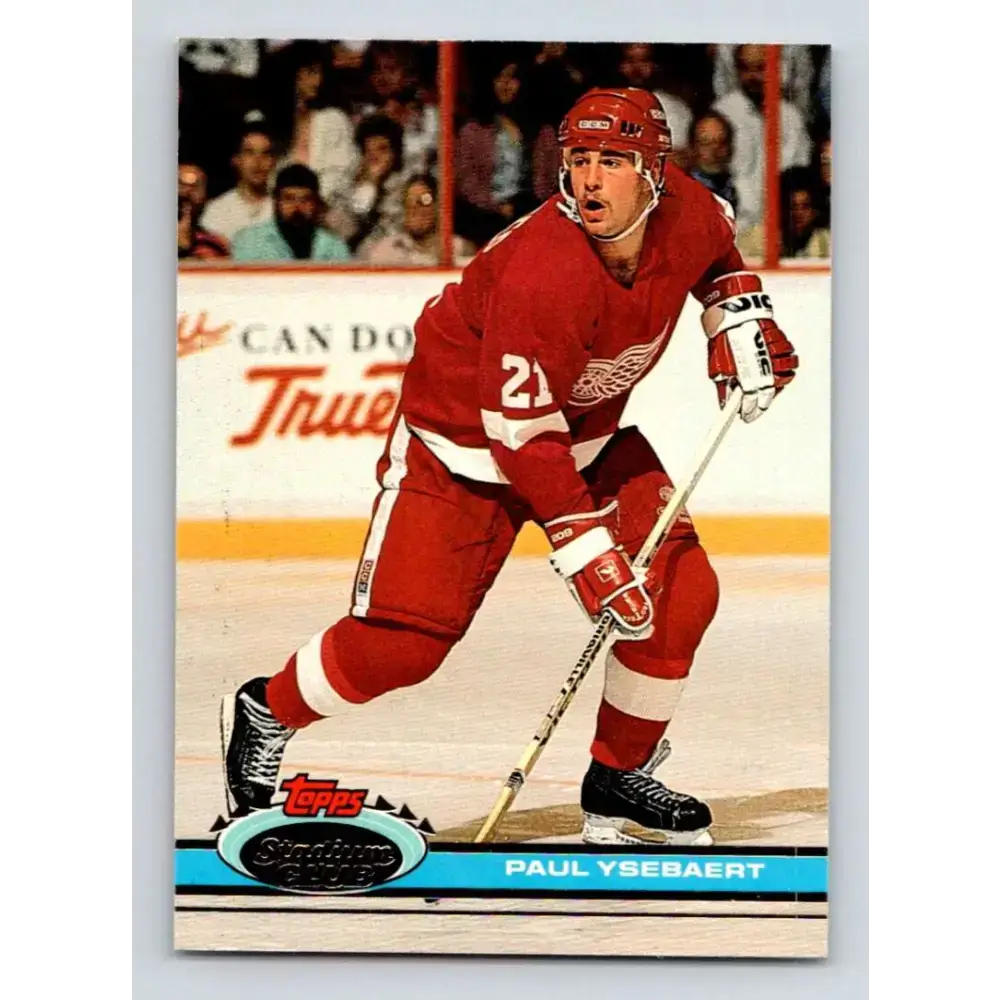 1991-92 Topps Stadium Club #171 Paul Ysebaert UER NM-MT Detroit Red Wings Hockey Card - Hockey Card Single