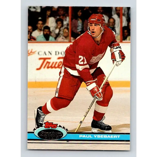 1991-92 Topps Stadium Club #171 Paul Ysebaert UER NM-MT Detroit Red Wings Hockey Card - Hockey Card Single
