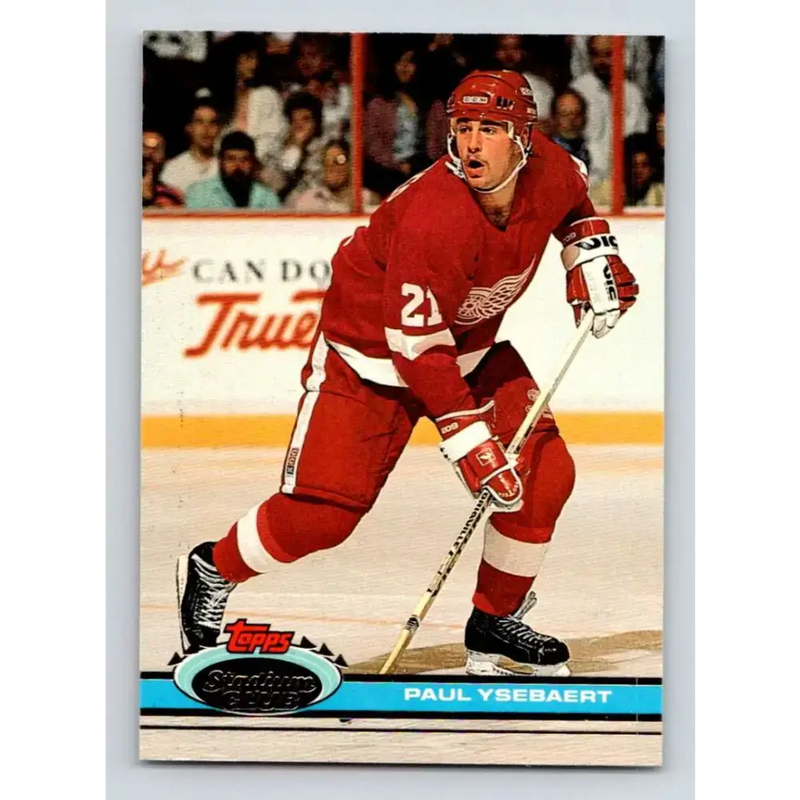 1991-92 Topps Stadium Club #171 Paul Ysebaert UER NM-MT Detroit Red Wings Hockey Card - Hockey Card Single