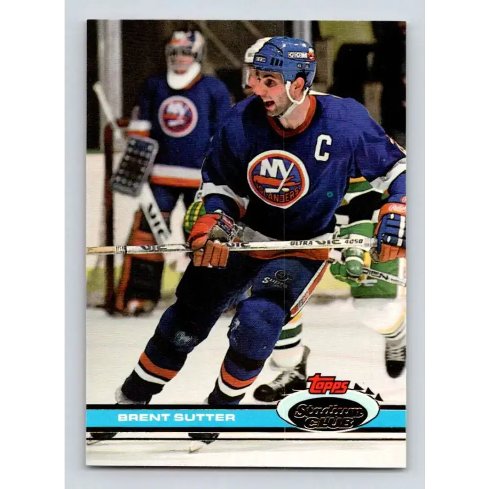 1991-92 Topps Stadium Club #180 Brent Sutter NM-MT New York Islanders Hockey Card - Hockey Card Single