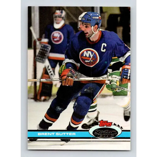 1991-92 Topps Stadium Club #180 Brent Sutter NM-MT New York Islanders Hockey Card - Hockey Card Single