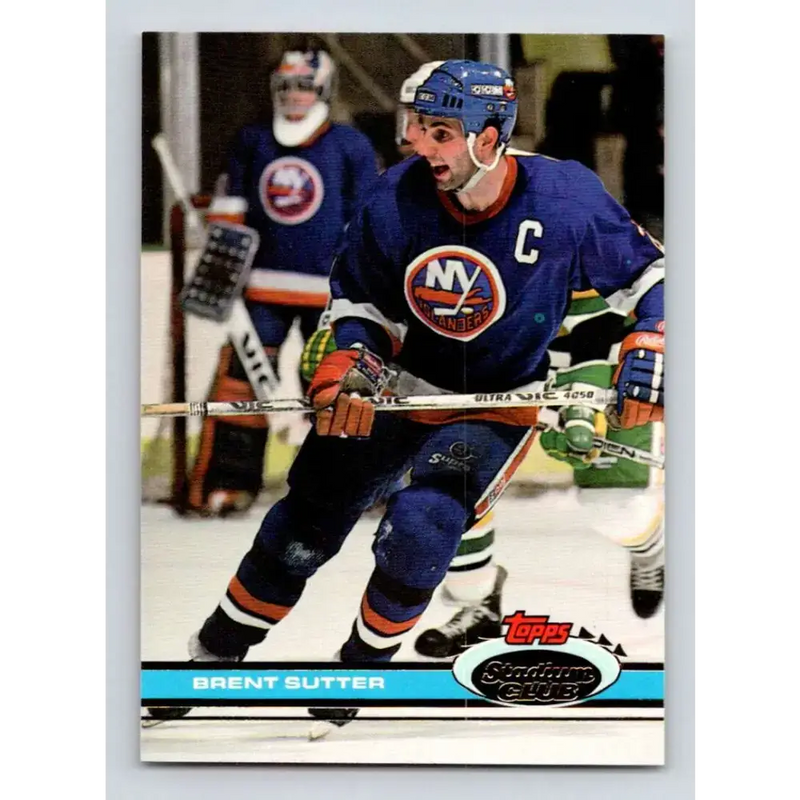 1991-92 Topps Stadium Club #180 Brent Sutter NM-MT New York Islanders Hockey Card - Hockey Card Single