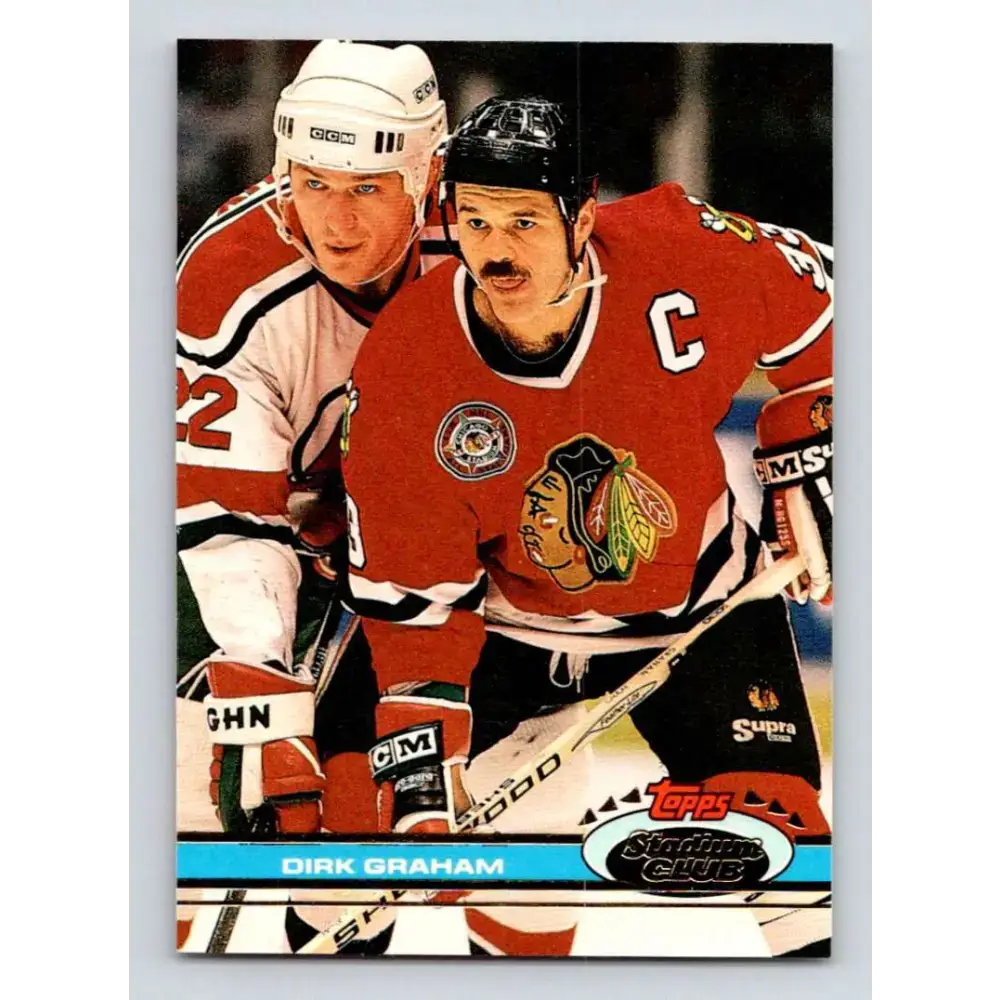 1991-92 Topps Stadium Club #181 Dirk Graham NM-MT Chicago Blackhawks Hockey Card - Hockey Card Single