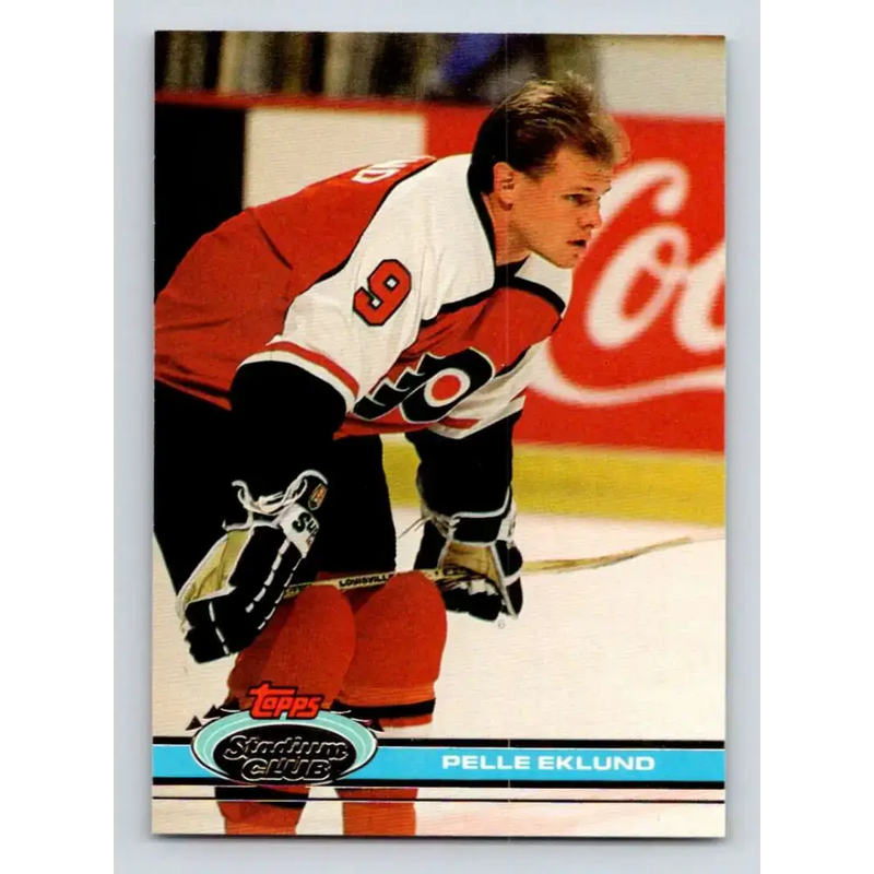1991-92 Topps Stadium Club #182 Pelle Eklund NM-MT Philadelphia Flyers Hockey Card - Hockey Card Single