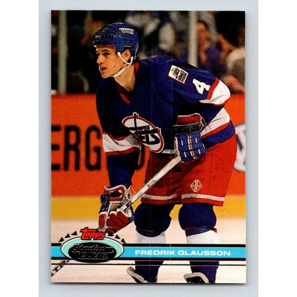 1991-92 Topps Stadium Club #185 Fredrik Olausson NM-MT Winnipeg Jets Hockey Card - Hockey Card Single