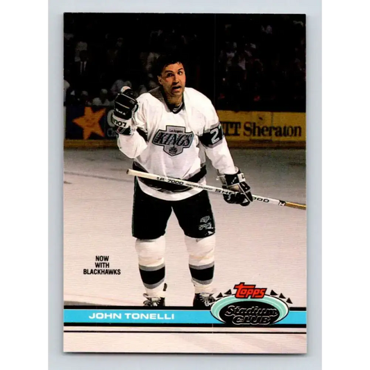 1991-92 Topps Stadium Club #189 John Tonelli NM-MT Chicago Blackhawks Hockey Card - Hockey Card Single