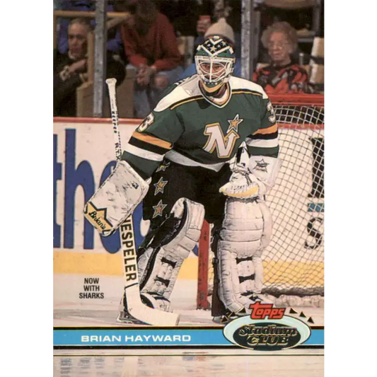 1991-92 Topps Stadium Club #19 Brian Hayward NM-MT San Jose Sharks Hockey Card - Hockey Card Single
