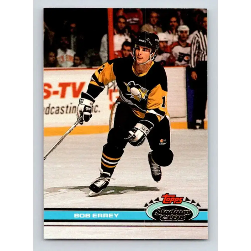 1991-92 Topps Stadium Club #191 Bob Errey NM-MT Pittsburgh Penguins Hockey Card - Hockey Card Single