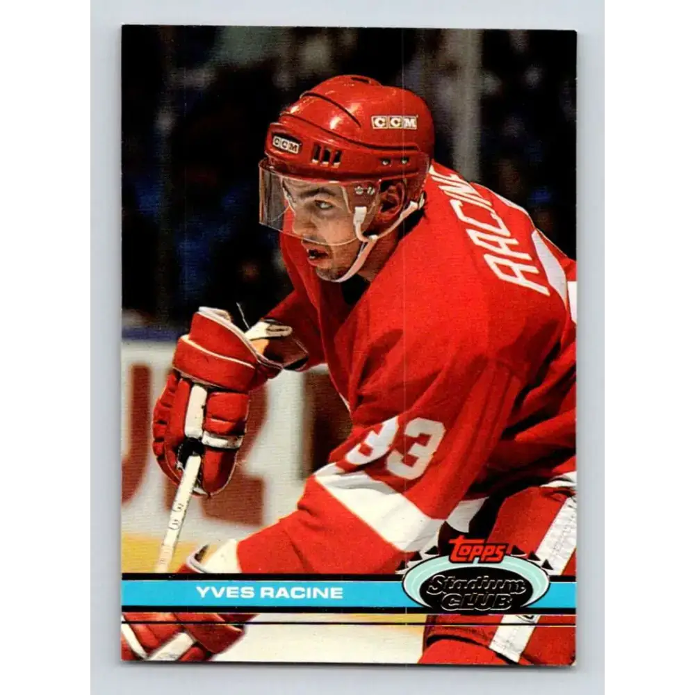 1991-92 Topps Stadium Club #198 Yves Racine NM-MT Detroit Red Wings Hockey Card - Hockey Card Single