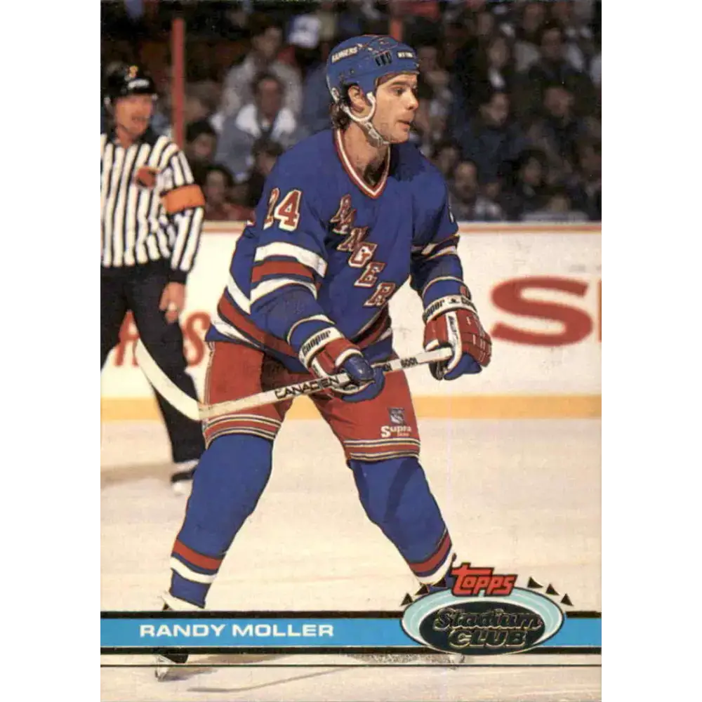 1991-92 Topps Stadium Club #2 Randy Moller NM-MT New York Rangers Hockey Card - Hockey Card Single