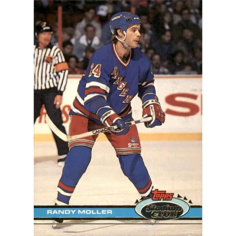 1991-92 Topps Stadium Club #2 Randy Moller NM-MT New York Rangers Hockey Card - Hockey Card Single