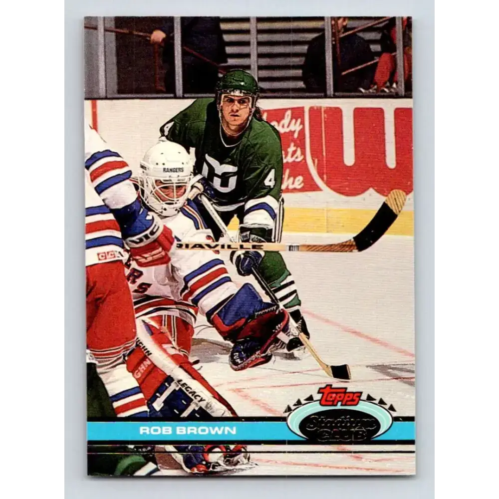 1991-92 Topps Stadium Club #200 Rob Brown NM-MT Hartford Whalers Hockey Card - Hockey Card Single