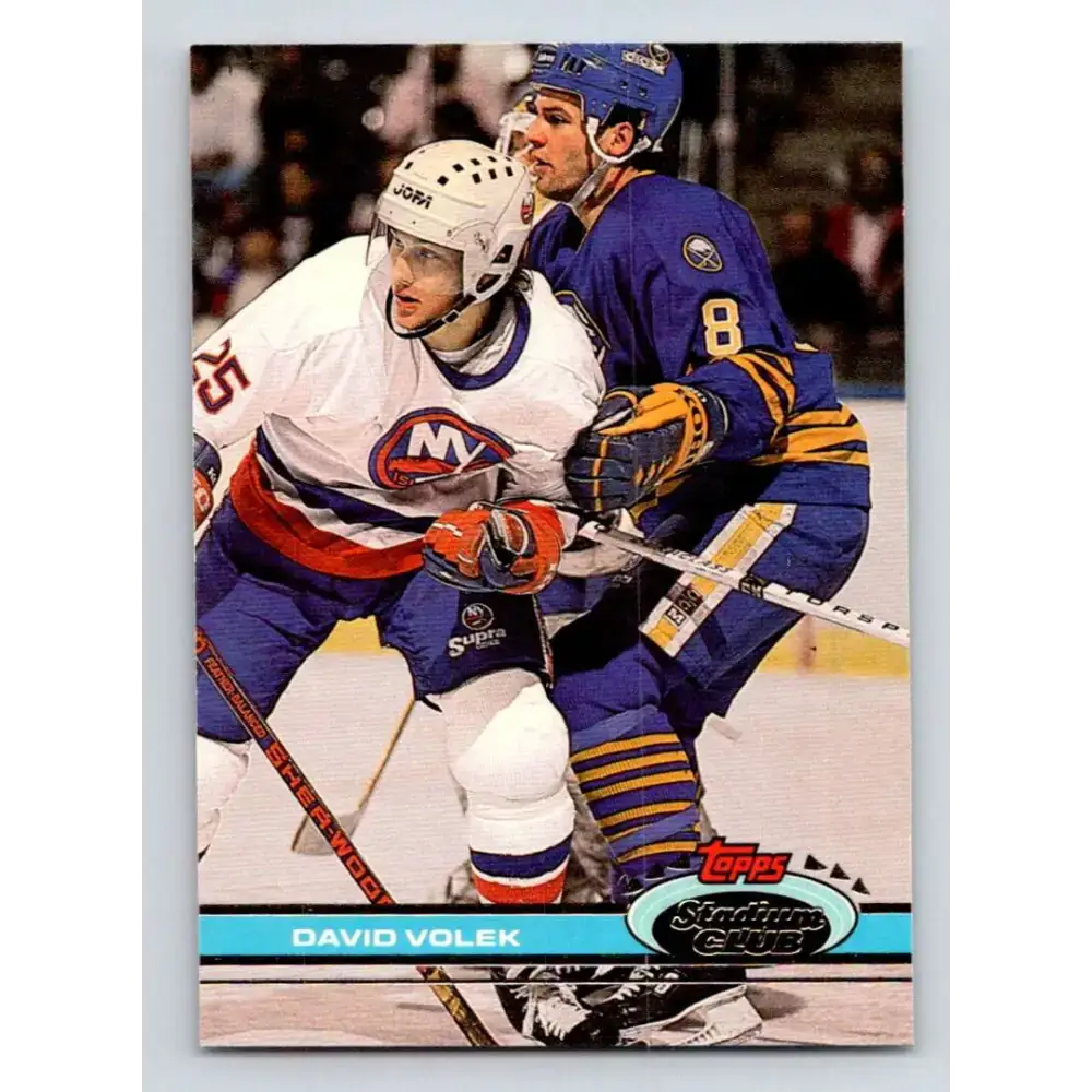 1991-92 Topps Stadium Club #204 David Volek NM-MT New York Islanders Hockey Card - Hockey Card Single