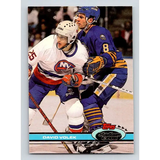 1991-92 Topps Stadium Club #204 David Volek NM-MT New York Islanders Hockey Card - Hockey Card Single