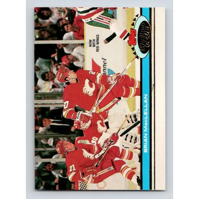 1991-92 Topps Stadium Club #206 Brian MacLellan NM-MT Detroit Red Wings Hockey Card - Hockey Card Single