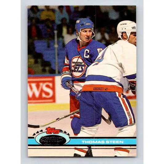1991-92 Topps Stadium Club #207 Thomas Steen NM-MT Winnipeg Jets Hockey Card - Hockey Card Single