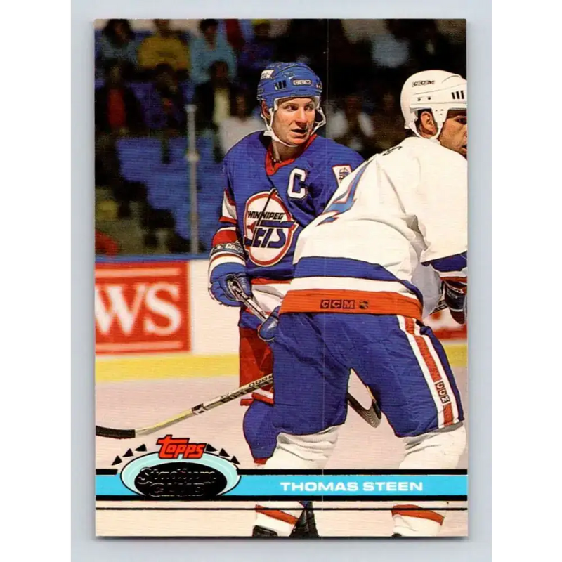 1991-92 Topps Stadium Club #207 Thomas Steen NM-MT Winnipeg Jets Hockey Card - Hockey Card Single