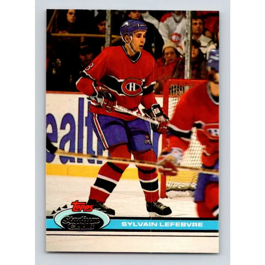 1991-92 Topps Stadium Club #208 Sylvain Lefebvre NM-MT Montreal Canadiens Hockey Card - Hockey Card Single