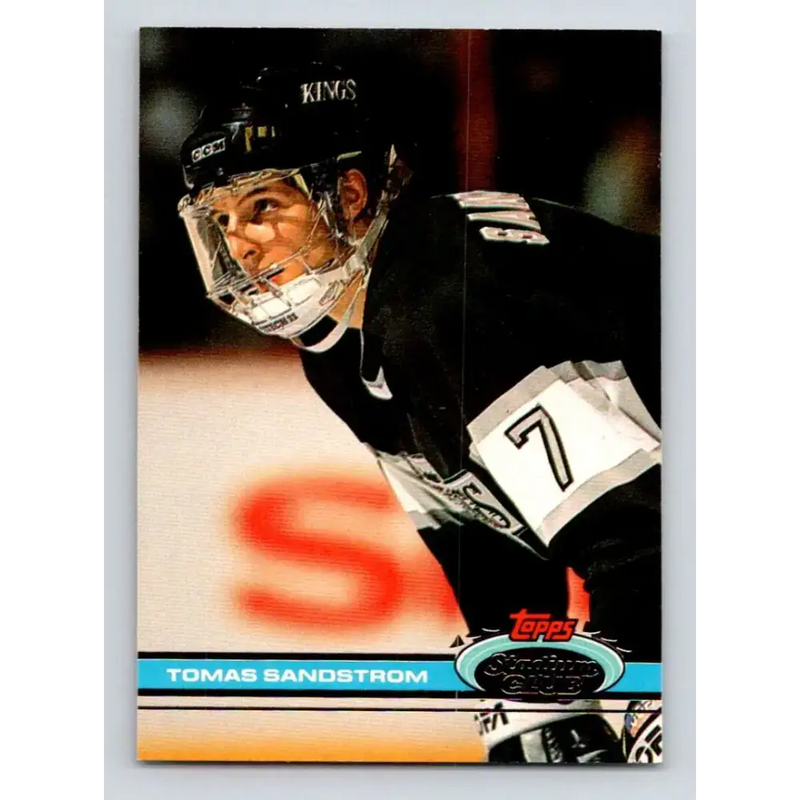 1991-92 Topps Stadium Club #209 Tomas Sandstrom NM-MT Los Angeles Kings Hockey Card - Hockey Card Single
