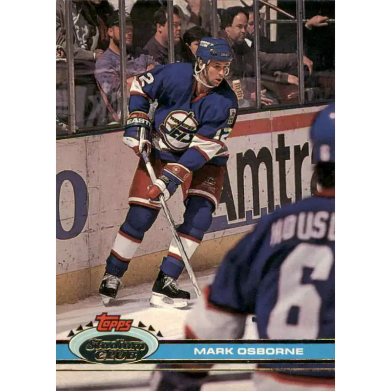 1991-92 Topps Stadium Club #21 Mark Osborne NM-MT Winnipeg Jets Hockey Card - Hockey Card Single