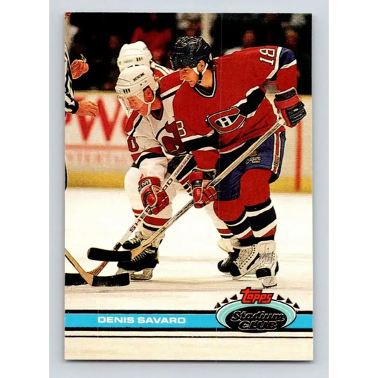 1991-92 Topps Stadium Club #213 Denis Savard NM-MT Montreal Canadiens Hockey Card - Hockey Card Single