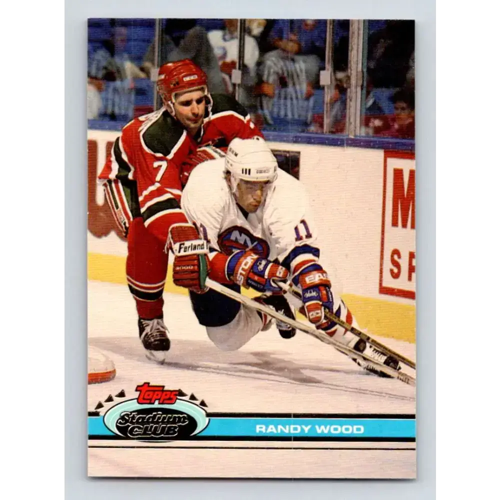 1991-92 Topps Stadium Club #221 Randy Wood NM-MT New York Islanders Hockey Card - Hockey Card Single