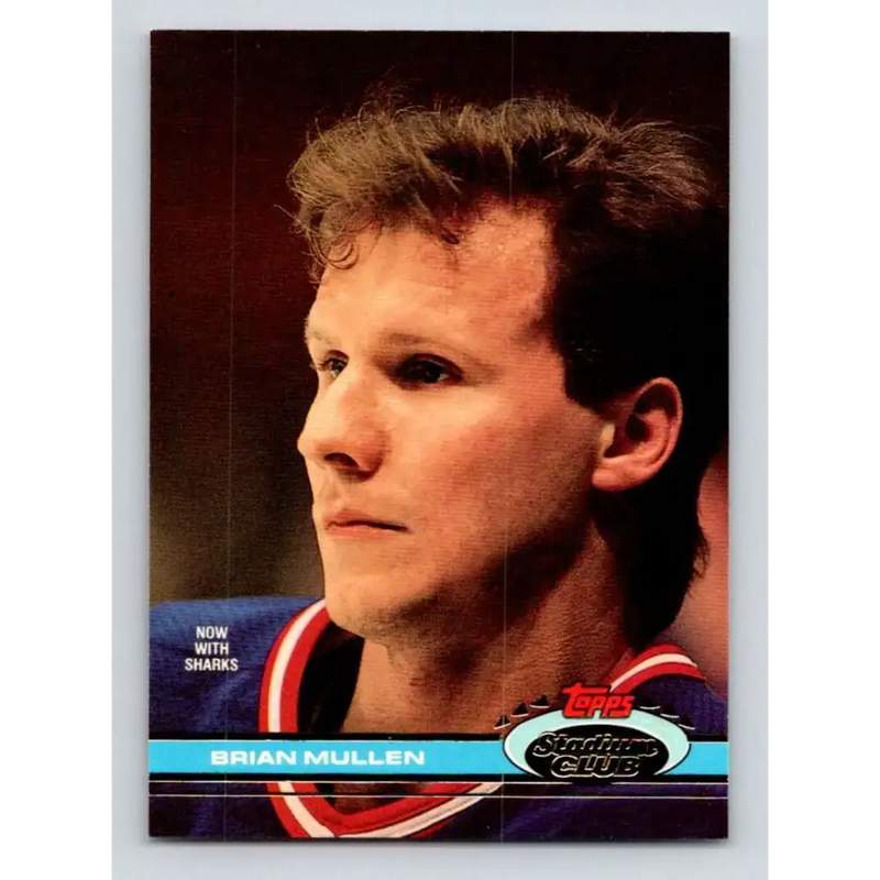 1991-92 Topps Stadium Club #222 Brian Mullen NM-MT San Jose Sharks Hockey Card - Hockey Card Single