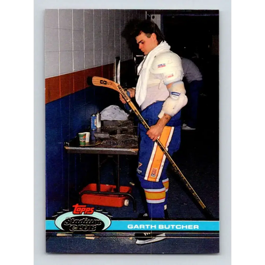 1991-92 Topps Stadium Club #223 Garth Butcher NM-MT St. Louis Blues Hockey Card - Hockey Card Single