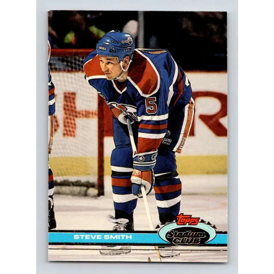1991-92 Topps Stadium Club #230 Steve Smith NM-MT Edmonton Oilers Hockey Card - Hockey Card Single