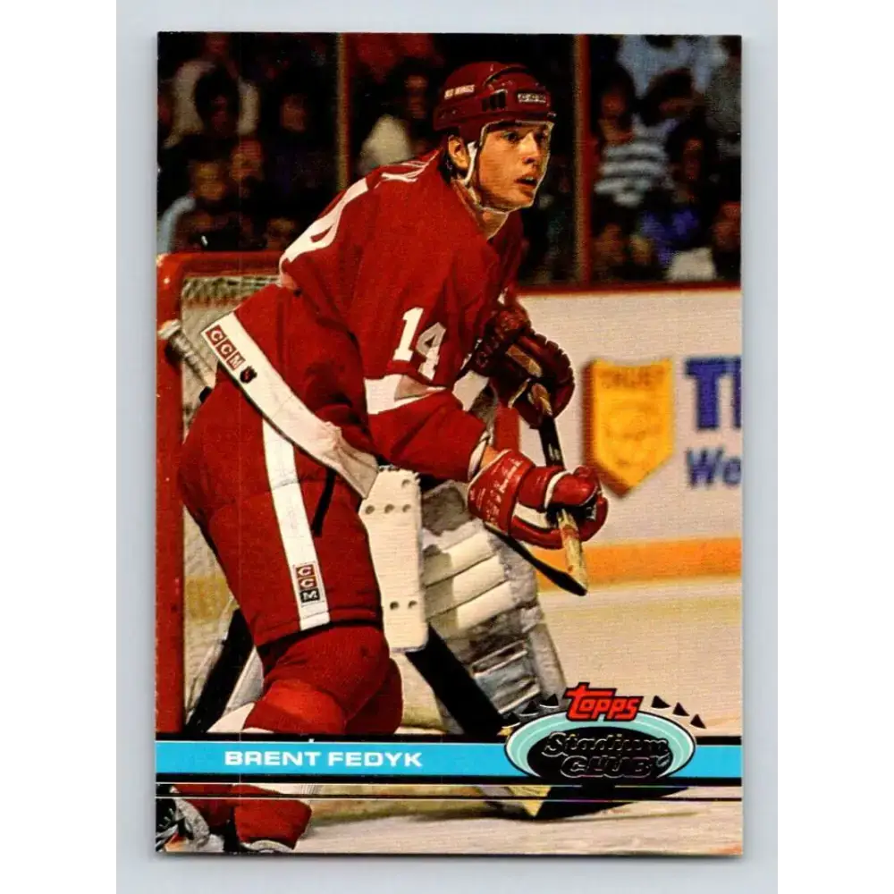 1991-92 Topps Stadium Club #238 Brent Fedyk NM-MT Detroit Red Wings Hockey Card - Hockey Card Single