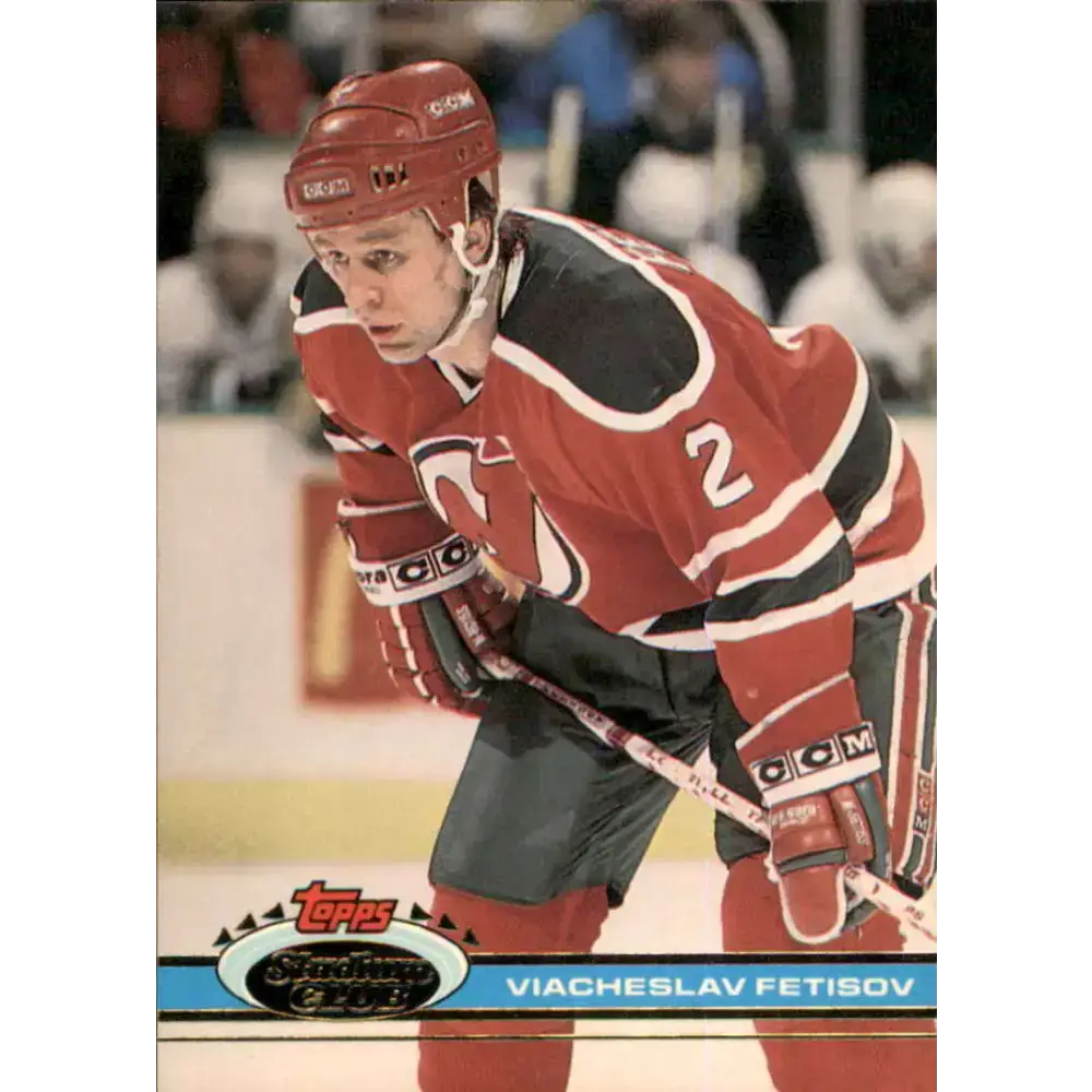 1991-92 Topps Stadium Club #24 Slava Fetisov NM-MT New Jersey Devils Hockey Card - Hockey Card Single