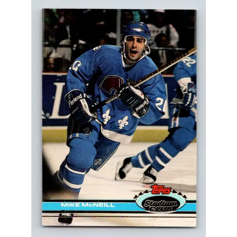 1991-92 Topps Stadium Club #241 Mike McNeil NM-MT Quebec Nordiques Hockey Card - Hockey Card Single