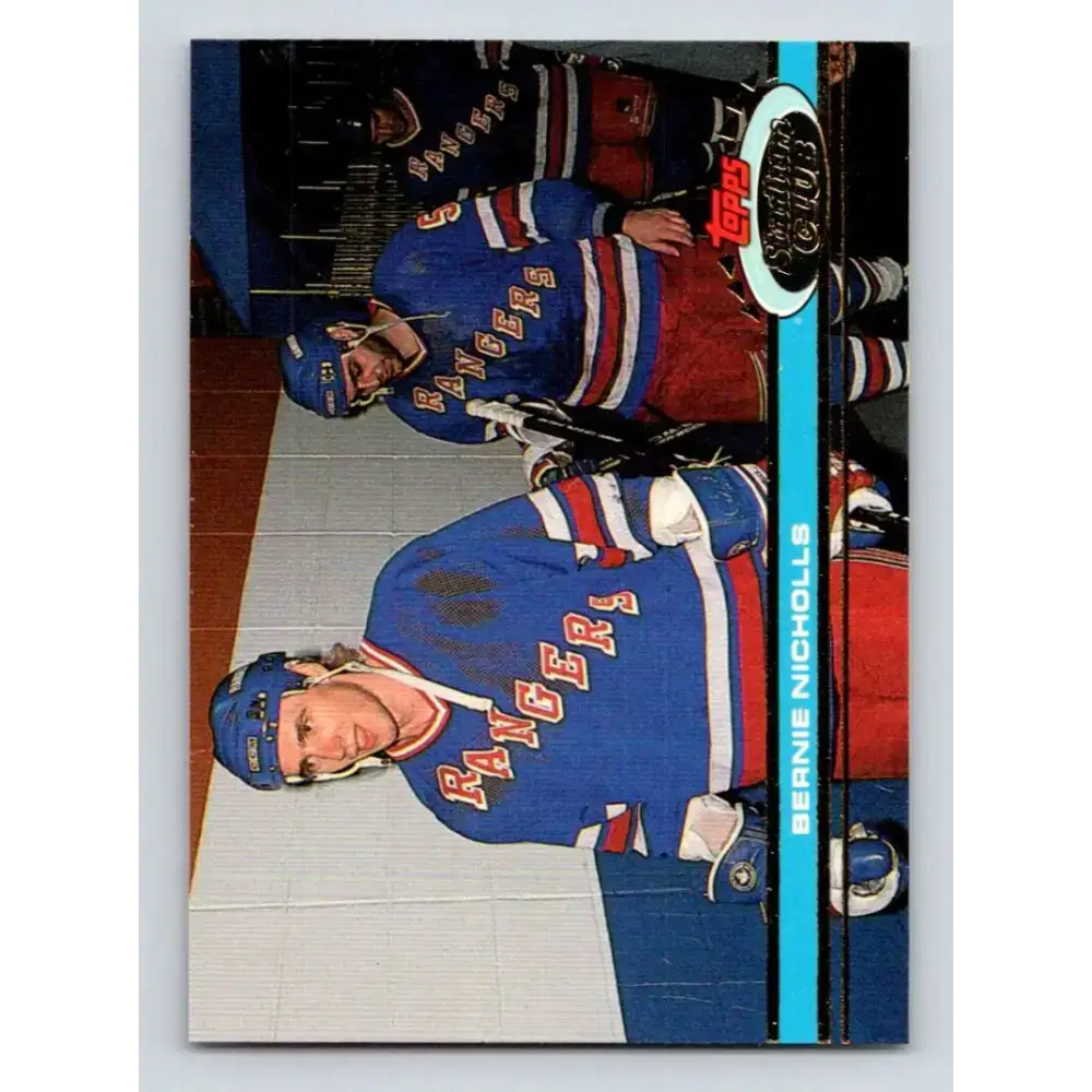 1991-92 Topps Stadium Club #245 Bernie Nicholls NM-MT New York Rangers Hockey Card - Hockey Card Single